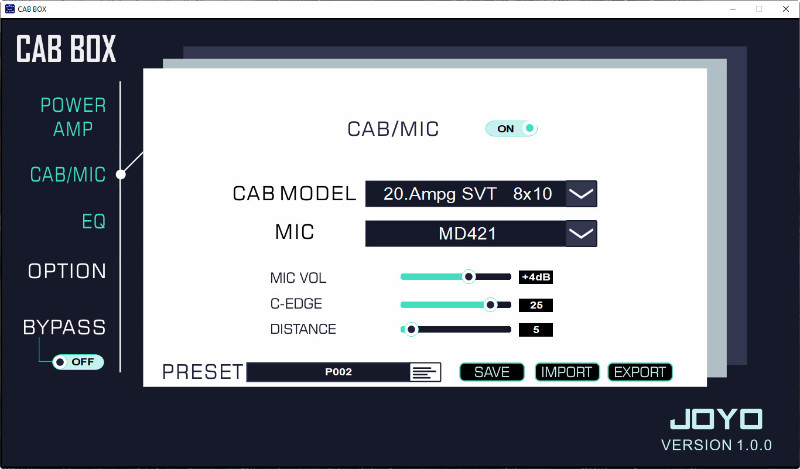 JOYO Cab Box Firmware